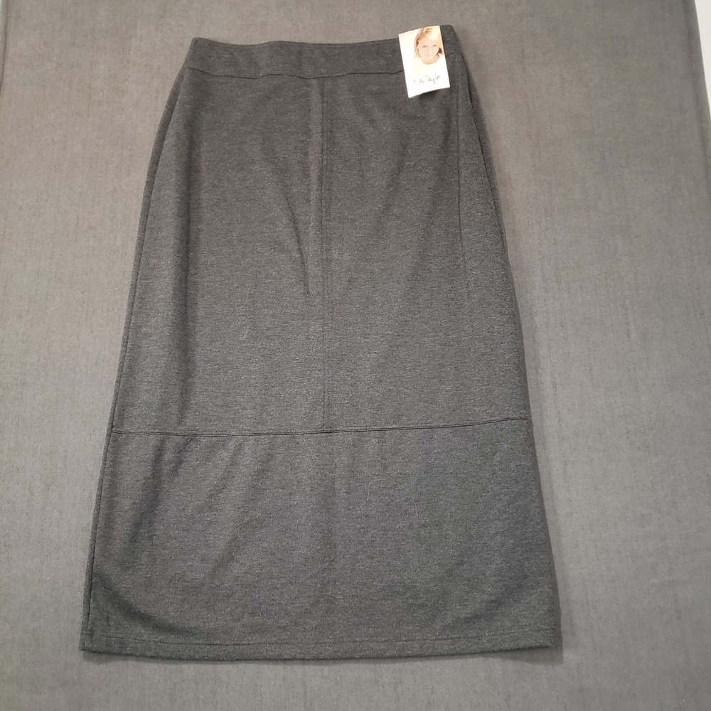 Niki Taylor By Liz Claiborne‎ Skirt Women XL Pull On Maxi Gray Stretch NWT